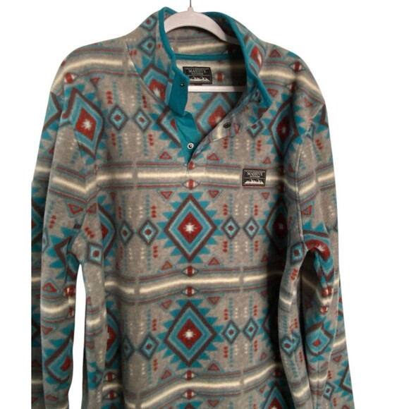Massive Outdoor Men's Fleece Sweatshirt Aztec Southwest - Picture 3 of 8